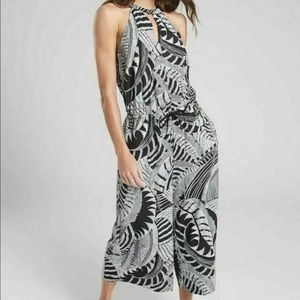 Athleta Wide Leg Sol Romper Zuma Print Black 6
